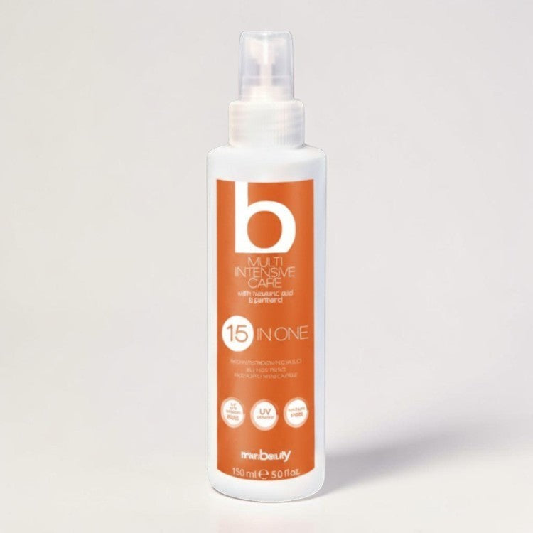 John Hair Evolution 15 in 1 Leave-In Treatment spray for complete hair care, with hyaluronic acid and B-panthenol.