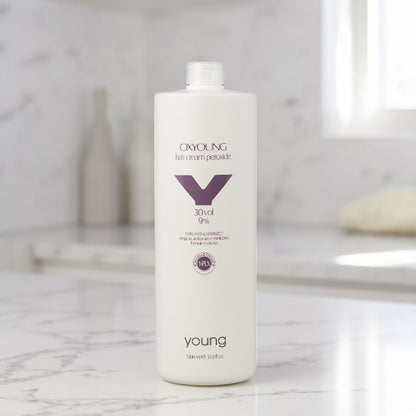 Emulsie oxidantă Young Y-Plex pentru vopsea de păr persistentă 30Vol/9% 1000ML