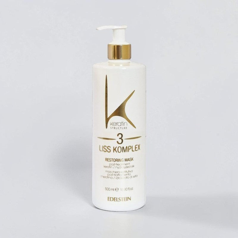Complex Liss 2 Mască netezitoare (400 ml)Crema netezitoare utilizată în faza 2 nu conține formaldehidă. Datorită compoziției sale ce conține acid glioxilic, keratină, colagen, acid
