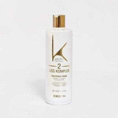 Complex Liss 2 Mască netezitoare (400 ml)Crema netezitoare utilizată în faza 2 nu conține formaldehidă. Datorită compoziției sale ce conține acid glioxilic, keratină, colagen, acid