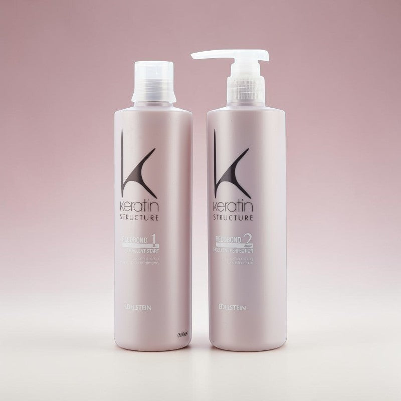 Keratin Structure Recobond – Tratament Bonding 2×500 ml ✨
Tratament profesional în 2 pași pentru toate tipurile de păr

👉 protejează și regenerează firul de păr
👉 ideal după vopsire, decolorare sau alte tratamente chimice
👉 reconstruiește legăturile interne ale părului
👉 păr mai puternic, mai neted și mai sănătos

💎 Recobond 1: se adaugă în vopsea/decolorant pentru protecție
💎 Recobond 2: se aplică după tratament pentru hidratare și reparare