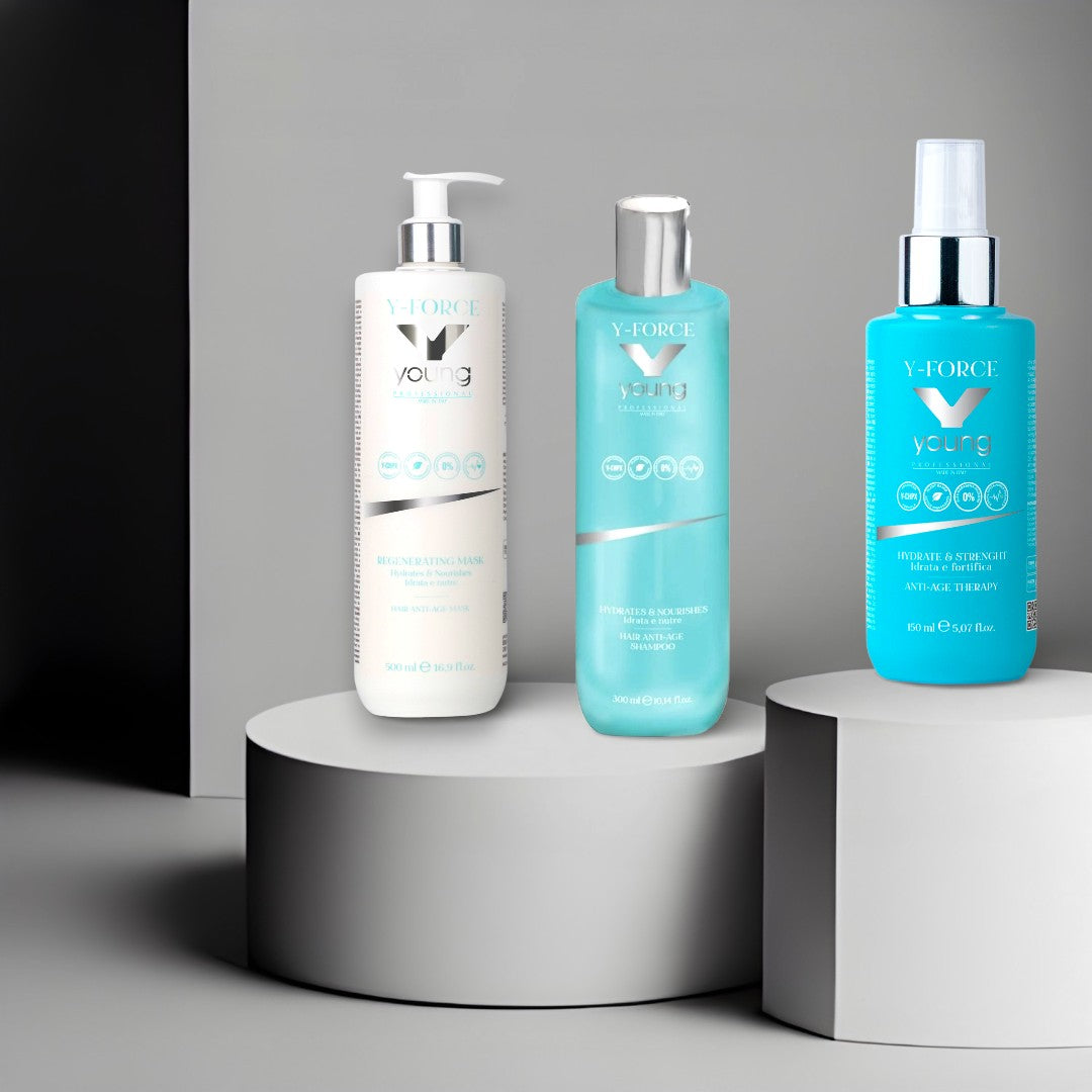 Y-Force Șampon Regenerator Anti-Age + Balsam + Spray Instant