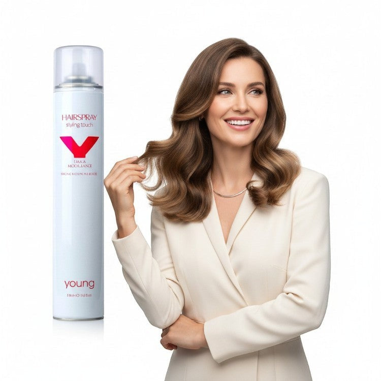 Fixativ profesional pentru styling și menținerea coafurii cu efect natural și lucios