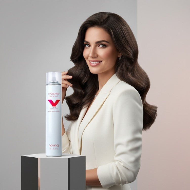 Spray fixativ profesional STRONGFIX 500 ml pentru volum, fixare medie și strălucire naturală