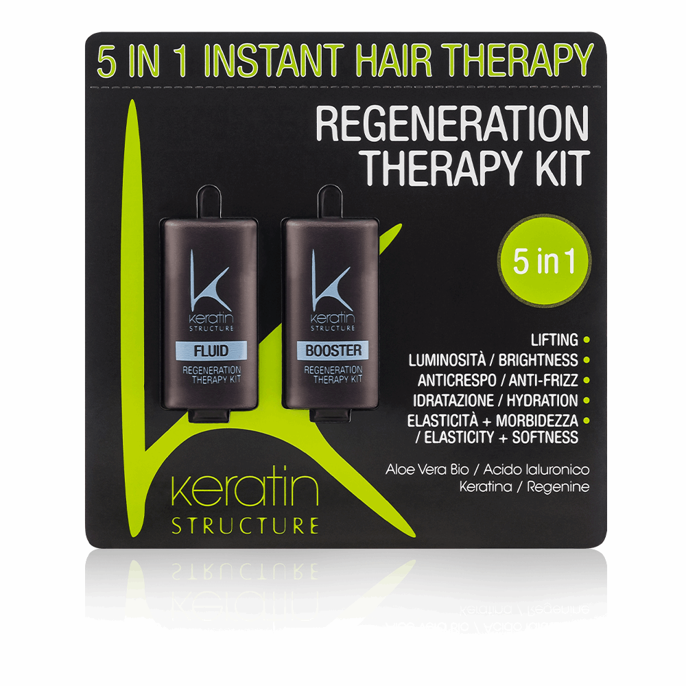 Tratament Keratin Structure Regenerant 5 in 1 în ambalaj special - John Hair #