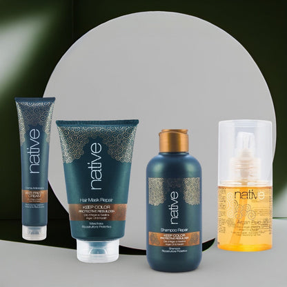 Set Native Ulei de Argan Protecție Culoare – Format Mic profesional pentru păr – John Hair