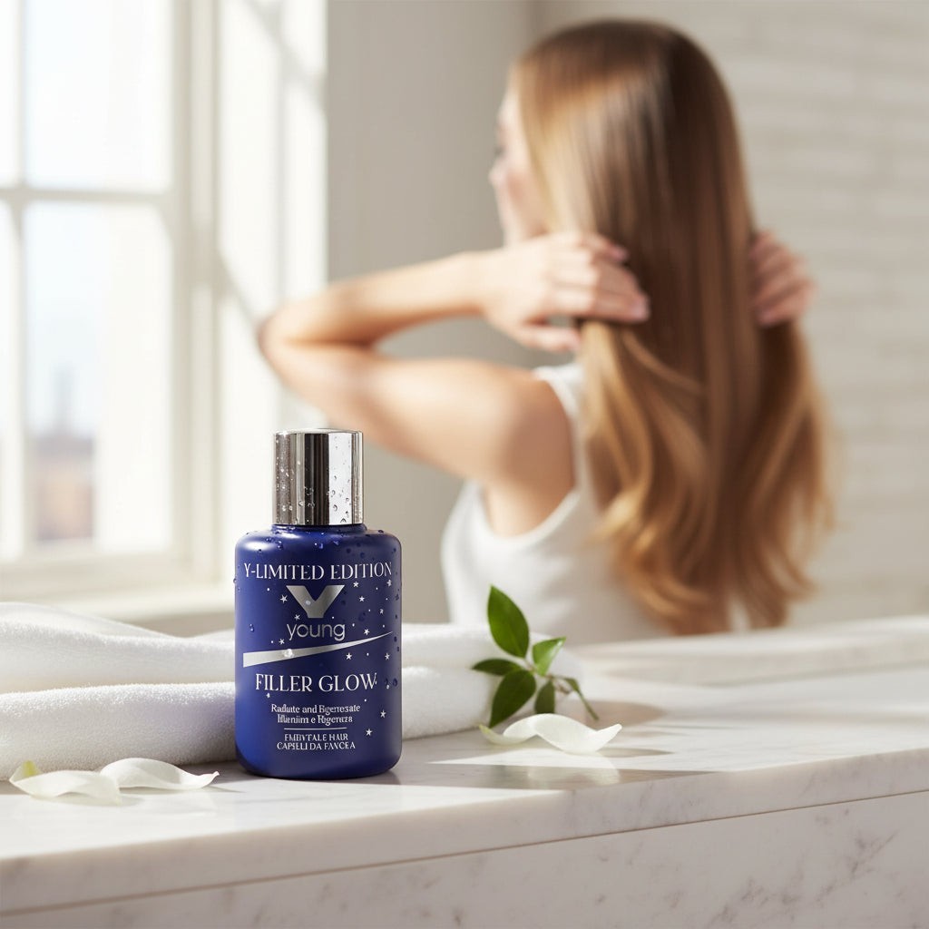 Ser Filler Glow pentru păr 75 ml – reparare intensivă și efect de strălucire pentru păr degradat