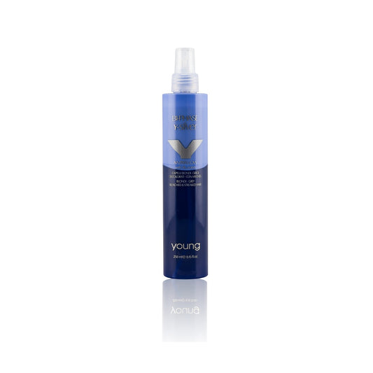 Spray pentru eliminarea tonurile de galben nedorite, fără clătire YOUNG BI-PHASE Y-SILVER 250 ML - John Hair #