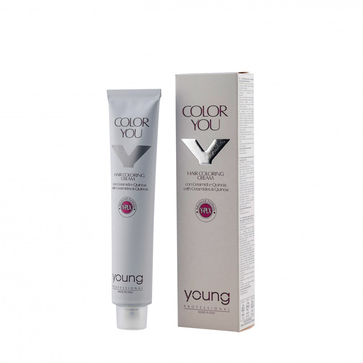 Vopsea de păr pemanent Young Y-plex professional cu amoniac 100 ml (1:1.5) Negru / 1 - John Hair #