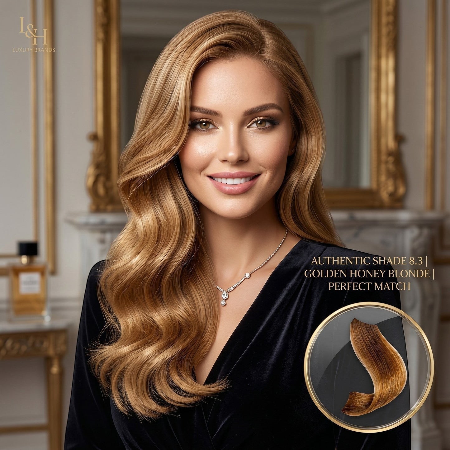 Nuanța 8.34 Golden Vanilla oferă reflexe aurii naturale, acoperire excelentă și rezultate profesionale de lungă durată.
