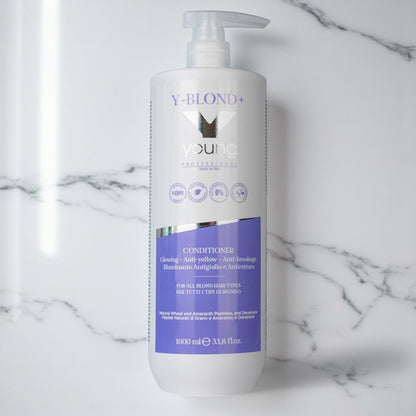 Balsam pentru păr blond 1000 ml – strălucire și neutralizare tonuri galbene