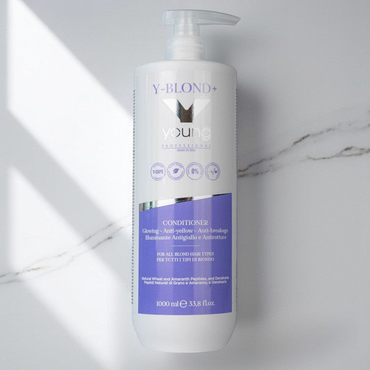 Balsam pentru păr blond 1000 ml – strălucire și neutralizare tonuri galbene