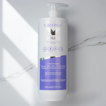 Balsam pentru păr blond 1000 ml – strălucire și neutralizare tonuri galbene